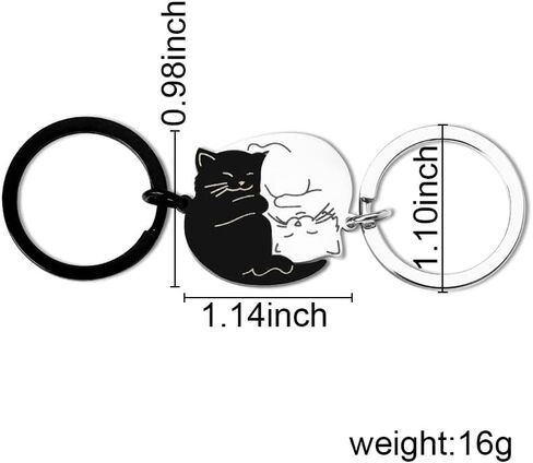 His and Hers Gifts for Couples Matching Cat Keychains for Boyfriend Husband Birthday Gift from Wife Girlfriend Anniversary Day Gifts for Women I Love You Gifts for Him Her Best Friend Christmas Gifts, in Saudi Arabia