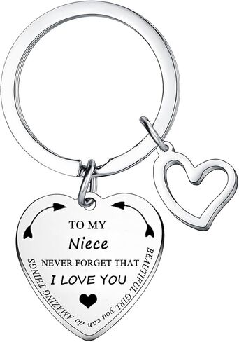 إلى ابنة أختي سلسلة المفاتيح هدايا ابنة الأخ من العمة العمة ابنة الأخت كيرينغ ابنة عيد الميلاد هدية عيد الميلاد لابنة الهدايا من العم هدايا ملهمة لابنة الأخ in Kuwait