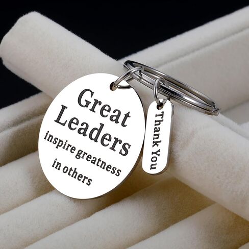 Boss Day Gifts for Women Men Keychains for Boss Boss Lady Gifts for women Leadership Gifts Thank You Gift for Mentor Supervisor Leader Office Birthday Gifts for Boss Boss Appreciation Gifts, Silver, S in Kuwait