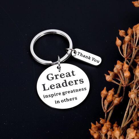 Boss Day Gifts for Women Men Keychains for Boss Boss Lady Gifts for women Leadership Gifts Thank You Gift for Mentor Supervisor Leader Office Birthday Gifts for Boss Boss Appreciation Gifts, Silver, S in Kuwait