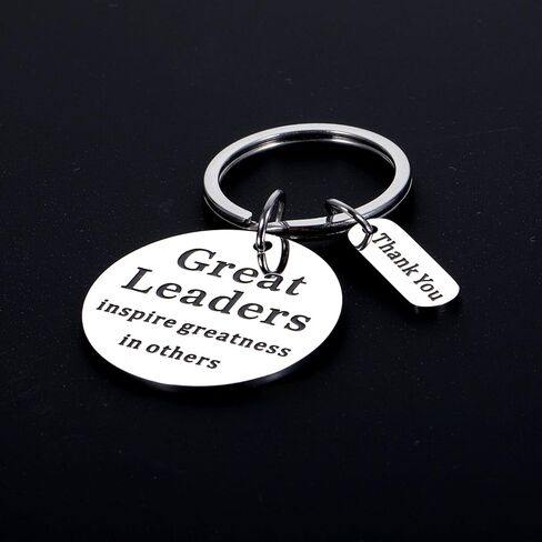 Boss Day Gifts for Women Men Keychains for Boss Boss Lady Gifts for women Leadership Gifts Thank You Gift for Mentor Supervisor Leader Office Birthday Gifts for Boss Boss Appreciation Gifts, Silver, S in Kuwait