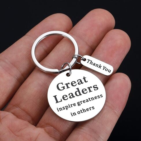 Boss Day Gifts for Women Men Keychains for Boss Boss Lady Gifts for women Leadership Gifts Thank You Gift for Mentor Supervisor Leader Office Birthday Gifts for Boss Boss Appreciation Gifts, Silver, S in Kuwait