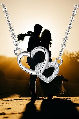 قلادة Spiritlele Lover Mother Daughter مكعبة الزركونيوم بعقدة حب مع بطاقة رسالة للنساء والفتيات in Kuwait