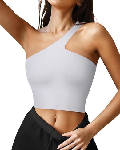 حمالة صدر رياضية نسائية مثيرة بكتف واحد من LASLULU بدون أكمام للتمرين واليوجا حمالة صدر بدون ظهر صيفية بدون أكمام in Kuwait