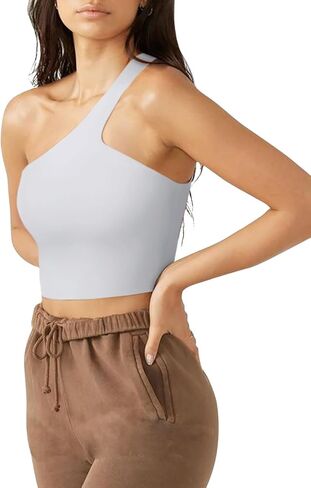 حمالة صدر رياضية نسائية مثيرة بكتف واحد من LASLULU بدون أكمام للتمرين واليوجا حمالة صدر بدون ظهر صيفية بدون أكمام in Kuwait