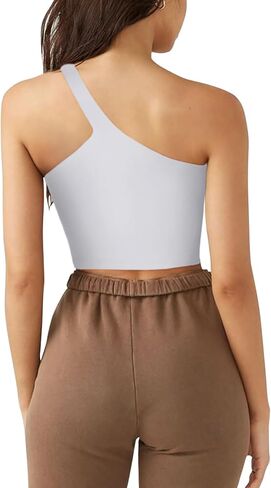 حمالة صدر رياضية نسائية مثيرة بكتف واحد من LASLULU بدون أكمام للتمرين واليوجا حمالة صدر بدون ظهر صيفية بدون أكمام in Kuwait