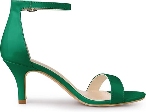 صنادل نسائية من Allegra K بكعب عالٍ وشريط للكاحل ومقدمة مفتوحة وكعب ستيليتو in Kuwait