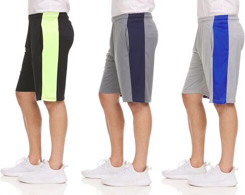 3 Pack: Gym Shorts for Men Dry Fit Athletic Shorts for Men with Pockets and Drawcord Running Shorts for Men (Up to 3X) in Saudi Arabia
