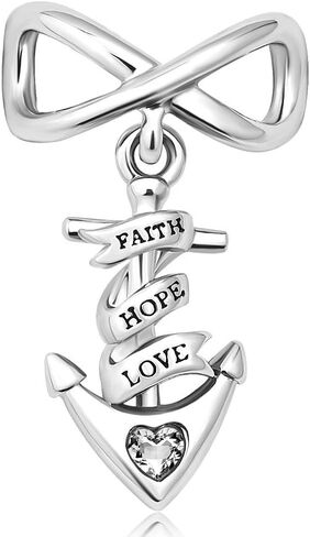 Faith Hope Love Anchor Charm Infinity Heart Beads For Charm Bracelets in Kuwait