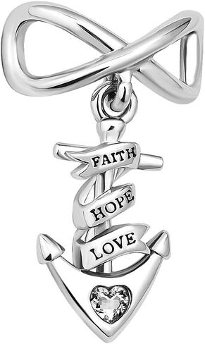Faith Hope Love Anchor Charm Infinity Heart Beads For Charm Bracelets in Kuwait