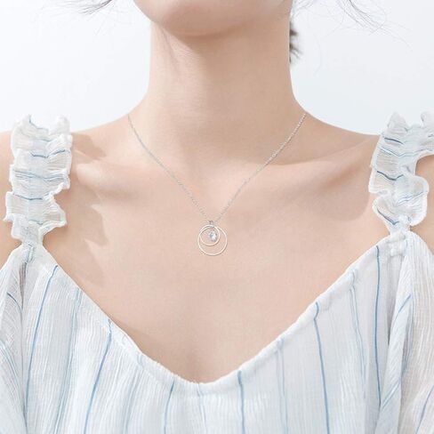 AnalysisyLove 21st Birthday Gifts for Her, Sterling Silver Infinity 2 Circle Necklace for Daughter, Gifts for 21 Year Old Women, Birthday Party Friendship Gift Ideas for Her in Kuwait