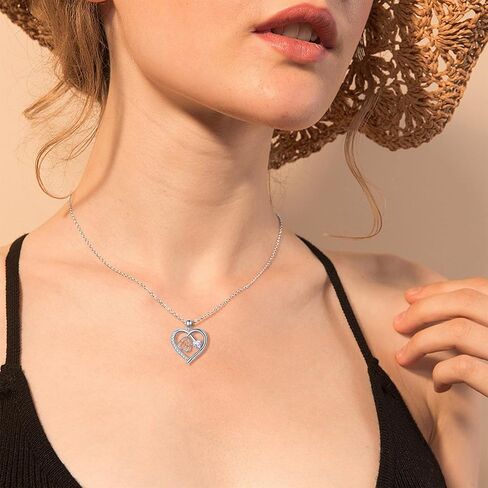 القلب السماعة قلادة قلادة للنساء 925 الفضة الاسترليني الأحجار الكريمة جوهرة الطبيب ممرضة المجوهرات الطبية RN ممرضة مسجلة التخرج التقاعد ممرضة أسبوع الهدايا in Kuwait