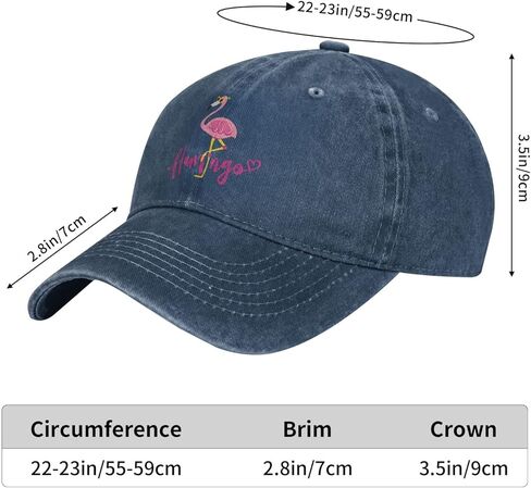 VunKo Funny Flamingo Cute Distressed Adjustable Washed Denim Mens Dad Trucker Hat Baseball Ball Cap for Men in Kuwait
