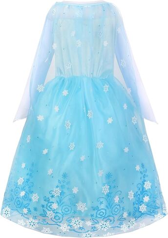 فستان الأميرة للفتيات من Uplus ME، فستان أميرة ملكة الثلج للأطفال الصغار في عيد الهالوين وأعياد الميلاد وحفلات الكريسماس in Kuwait