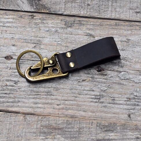JJNUSA حامل حلقة مفاتيح EDC سلسلة مفاتيح جلدية، مشبك حزام سلسلة مفاتيح فوب للرجال، حامل حلقة مفاتيح تكتيكية للحزام in Kuwait
