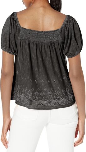 Lucky Brand Women's Square Neck Peasant Top in Saudi Arabia