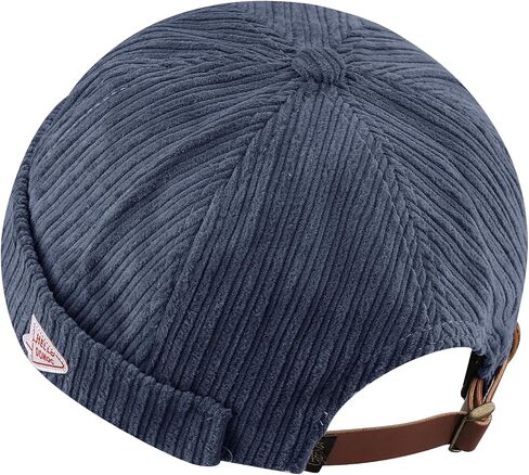 CLAPE Brimless Beanie Hat Corduroy Watch Cap Rolled Cuff Docker Leon Skull Harbour Hat Unisex in Saudi Arabia