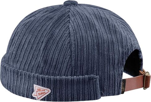 CLAPE Brimless Beanie Hat Corduroy Watch Cap Rolled Cuff Docker Leon Skull Harbour Hat Unisex in Saudi Arabia