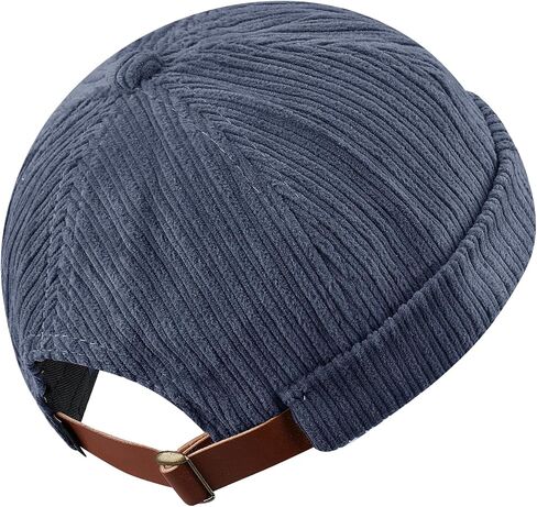 CLAPE Brimless Beanie Hat Corduroy Watch Cap Rolled Cuff Docker Leon Skull Harbour Hat Unisex in Saudi Arabia