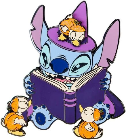 دبوس منزلق لصندوق التجميع من Loungefly Disney Stitch Spooky Stories Halloween مقاس 3 بوصات in Saudi Arabia