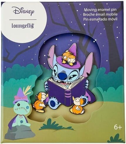 دبوس منزلق لصندوق التجميع من Loungefly Disney Stitch Spooky Stories Halloween مقاس 3 بوصات in Saudi Arabia