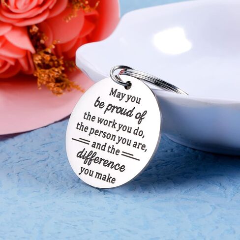 Coworker Leaving Keychain Team Gift Employee Thank You Gifts Inspirational Keychain for Women Men Colleague Appreciation Present from Boss Retirement Birthday Christmas Farewell Goodbye for Her Him, in Kuwait