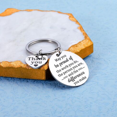 Coworker Leaving Keychain Team Gift Employee Thank You Gifts Inspirational Keychain for Women Men Colleague Appreciation Present from Boss Retirement Birthday Christmas Farewell Goodbye for Her Him, in Kuwait