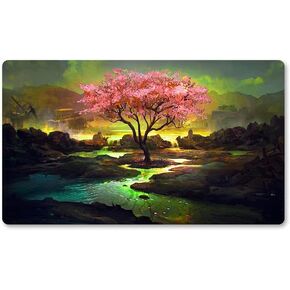 Pink Tree Board Game MTG Playmat Size 24x14 inch Mousepad Play Mat for TCG CCG Big Table Mats