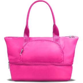 viewm Tote Bag for Women, 27L Expandable Large Travel Tote Bag with Zipper LuLu City Adventurer Lemon Bag for Shopping Work