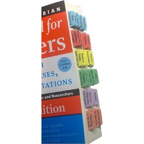 Book Tabs for A Manual for Writers of Research Papers, Theses, and Dissertations, Ninth Edition: Chicago Style for Students and Researchers. Laminated and Repositionable (Book not included)