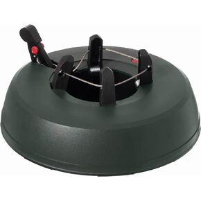 Automatic Plastic Green Foot Pedal Christmas Tree Stand, Large 14.5-inch Dia x 3.5-inch Height