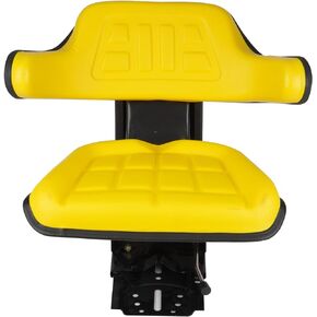 Yellow Universal Adjustable Tractor Suspension Seat with Tilt Waffle Style Fits for John Deere 1020 1530 2020 2030 2040 2155 2280 5210 Shock Absorption Alloy Steel PVC in Kuwait