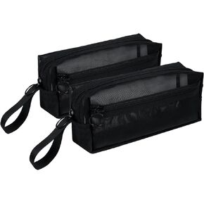 حافظة أقلام رصاص شبكية من Moyad مع سحاب وحقيبة أقلام رصاص ذات سعة كبيرة وحقيبة تنظيم أدوات مكتبية وحقائب أقلام شفافة شفافة وحقائب مستحضرات التجميل للمكتب والعمل والسفر والكبار - عبوة واحدة، أبيض in Kuwait