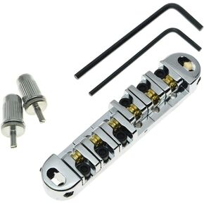Dopro LP Guitar Tune-o-Matic Roller Saddle Roller Bridge Fits Les Paul SG Gold