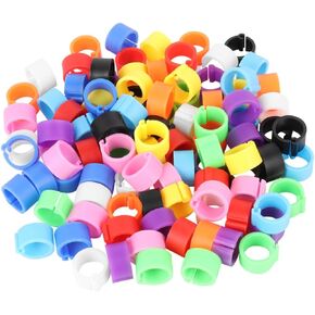 100 Pcs Anillos para Periquitos Australianos 8mm Bird Ring Bird Foot Rings Birds Toys Pigeon Ring Bird Identification Rings Chicken Leg Rings Chicken Leg Bands Xuan Feng Poultry