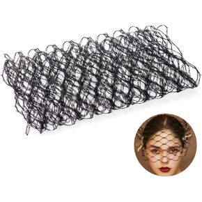 OLYCRAFT 1.1 Yard Black Veil Neting Fabrics 9~9.8 Inch Wide Bridal Wedding Veil Net Birdcage Veil Netting Fascinator Millinery Netting Fabric Mesh Fabric for Bride's Headdress Veil Making