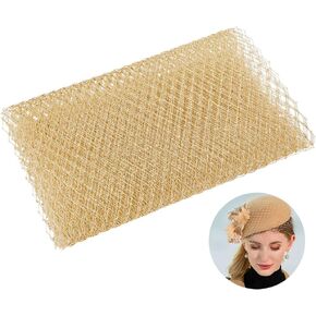 OLYCRAFT 3.3 Yard Gold Veil Neting Fabrics 10.2 Inch Wide Bridal Wedding Veil Net Birdcage Veil Netting Fascinator Millinery Netting Fabric Mesh Fabric for Bride's Headdress Veil Making