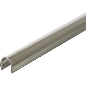 Prime-Line D 1579-1 Sliding Door Repair Track – Repair Worn or Damaged Sliding Glass Door Aluminum Tracks and Horizontal Sliding Window Tracks, 1/4" x 8’, Stainless Steel (Single Pack)