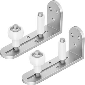 Sliding Barn Door Floor Guide, Adjustable Rollers Barn Door Hardware, Flush Flat Bottom Design, Rounded Edge Design, Quiet Bearings