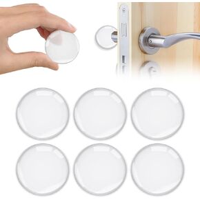 Door Stop, 6PCS Door Stoppers for Wall Reusable Door Knob Wall Protector with Self Strong Adhesive,Shock Absorbent for Home, Office, Wall Protector from Door Knobs