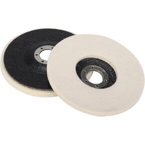 قرص عجلة تلميع من الصوف مقاس 5 بوصة × 7/8 بوصة لمطحنة الزوايا، عجلة تلميع من الصوف الناعم جدًا من النوع 27 قرص رفرف، 3 عبوات in Kuwait