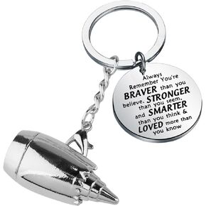 BNQL Aircraft Engine Keychain Engine Gifts Aviation Gifts for Pilots Aviation Aircraft Engineer Gift Airplane Key Ring