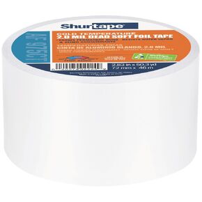 شريط رقائق ألومنيوم بدرجة حرارة باردة من Shurtape AF 975CT، 48 مم × 46 م، فضي، 1 لفة (232032)
