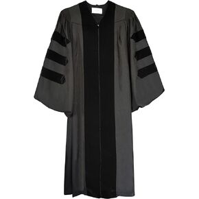 Unisex Deluxe Doctoral Graduation Gown without Gold Piping and Velvet