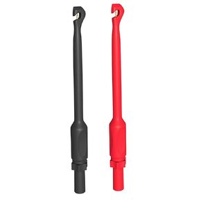 2pcs Black and Red Automotive Wire Piercing Probes Clip Test Lead Puncture WireBack Probe Pins Screw Thread Probe Pins Testing Kit for 4mm Banana Extended Test Cable