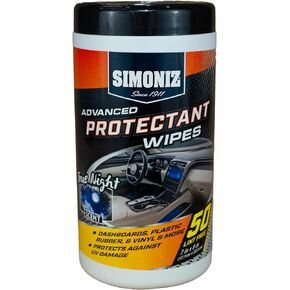 Simoniz True Night Scent Advanced UV Protectant Wipes – Interior Protectant or Most Surfaces - Plastic, Rubber, Vinyl Dashboards, Seats, Doors & Tires -Great for Cars, Trucks, SUVs, Boats 50 Count