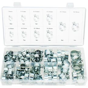 Swordfish 32321-73pc Mini Hose Clamp Fuel Line Hose Clamp Assortment