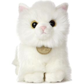 Aurora® Adorable Miyoni® Tots Angora Kitten Stuffed Animal - Lifelike Detail - Cherished Companionship - White 7.5 Inches