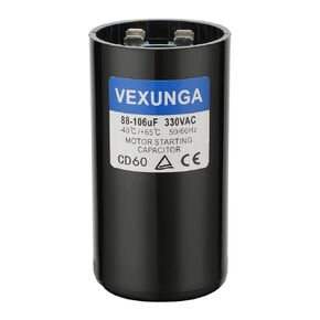 189-227 uF MFD 330 VAC 50/60 Hz Round Motor Start Capacitor CD60 Single Phase Capacitors for AC Motors Starting or Pool Pump or Well Pump