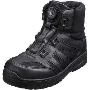 Steel Toe Safety Shoes, No Tie Shoe Lace, Genuine Leather, Breathable Fabric, Non-Slip, for Men& Women